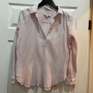 LOFT Split-Neck Long-Sleeved Top